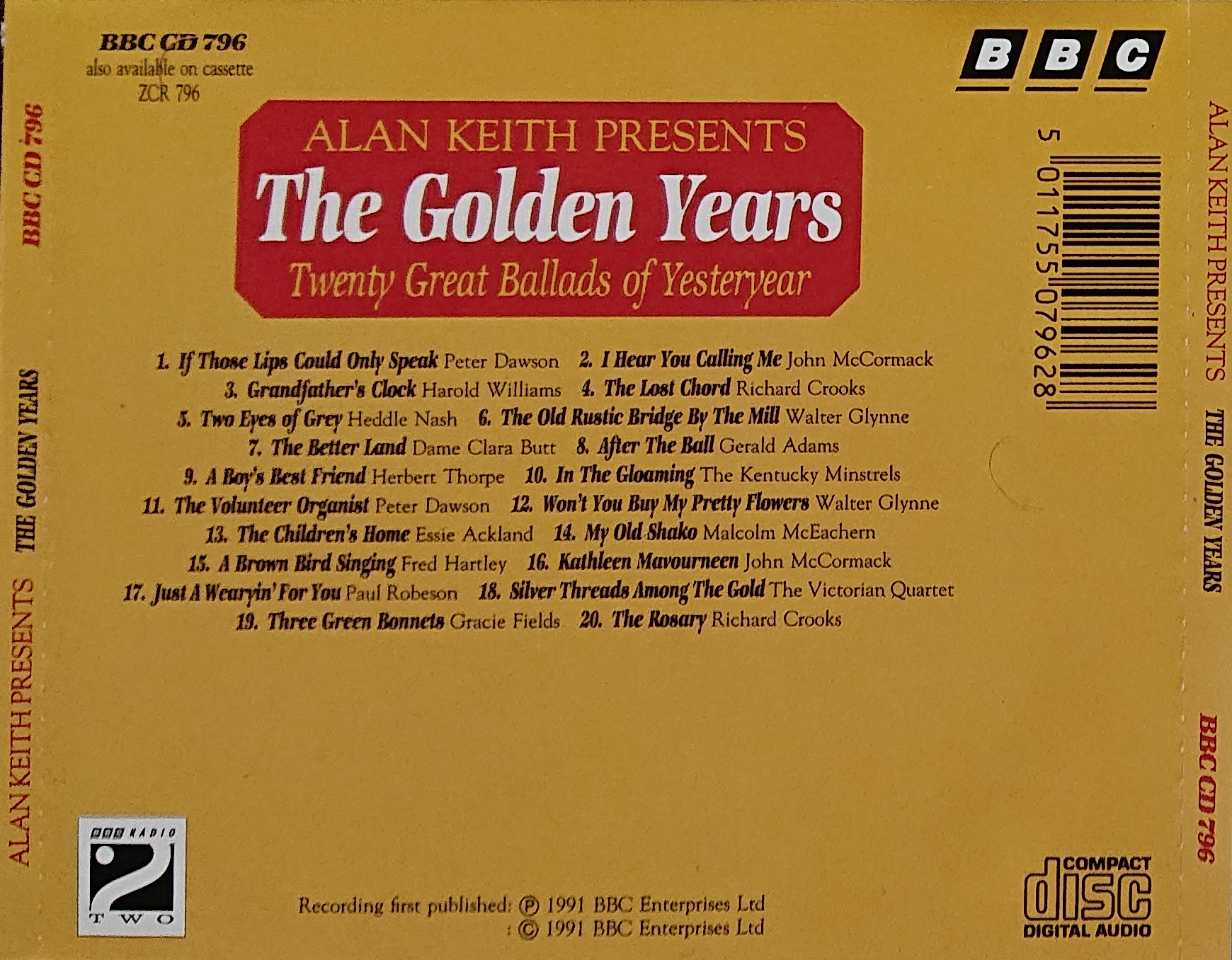 Picture of BBCCD796 The golden years by artist Alan Keith from the BBC records and Tapes library